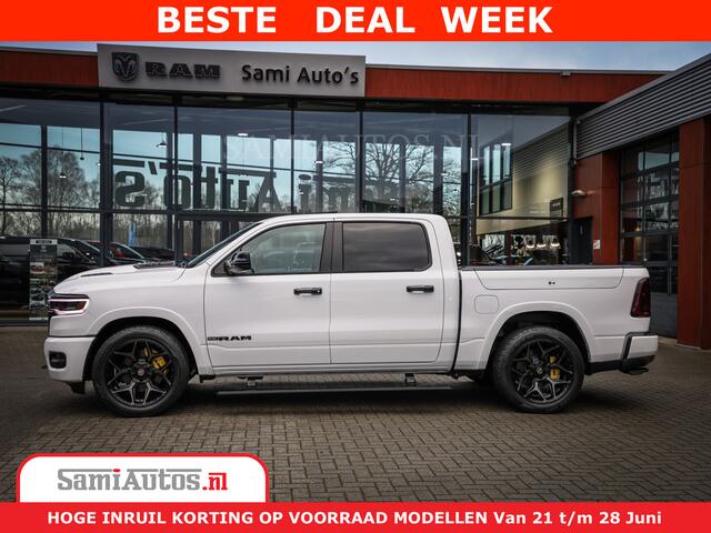 Dodge 1500 Ram Limited Night High Output 540HP 706Nm | Massage + Full Option | De Meest Luxe en Volle Pick-Up in zijn Klasse | Comfortabele Dubbele Cabine met Royale 5 Zitplaatsen | BPM vrij | Nu Leverbaar uit Voorraad | Voorraad Nr 2352 - 7649