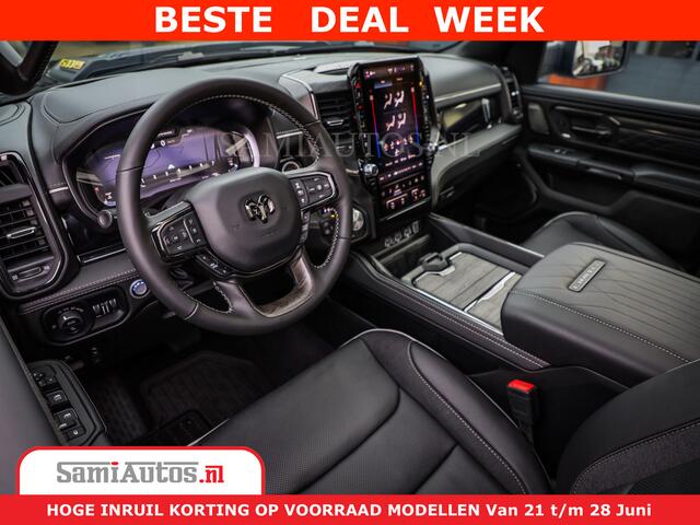 Dodge 1500 Ram Limited Night High Output 540HP 706Nm | Massage + Full Option | De Meest Luxe en Volle Pick-Up in zijn Klasse | Comfortabele Dubbele Cabine met Royale 5 Zitplaatsen | BPM vrij | Nu Leverbaar uit Voorraad | Voorraad Nr 2332 - 5179