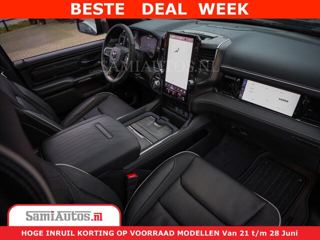 Dodge 1500 Ram Limited Night High Output 540HP 706Nm | Massage + Full Option | De Meest Luxe en Volle Pick-Up in zijn Klasse | Comfortabele Dubbele Cabine met Royale 5 Zitplaatsen | BPM vrij | Nu Leverbaar uit Voorraad | Voorraad Nr 2300 - 7689