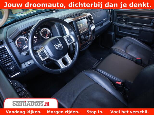 Dodge 1500 Ram LARAMIE | LAGE BIJTELLING | 6 PERSOONS | 5.7 V8 4X4 | LPG | 3500KG | OPEN DAK | CRUISE | CAMERA | STOELVERWARMING/VENTILATIE | CREWCAB | NAVI | LEASEAUTO DC Dubbele cabine 6 pesoons auto