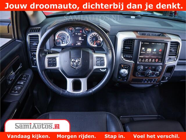 Dodge 1500 Ram LARAMIE | LAGE BIJTELLING | 6 PERSOONS | 5.7 V8 4X4 | LPG | 3500KG | OPEN DAK | CRUISE | CAMERA | STOELVERWARMING/VENTILATIE | CREWCAB | NAVI | LEASEAUTO DC Dubbele cabine 6 pesoons auto
