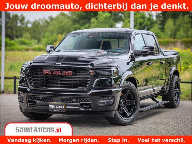 Dodge 1500 RAM Night Premium | Full Option | De Meest Luxe Pick-Up in zijn Klasse | Comfortabele Dubbele Cabine met Royale 5 Zitplaatsen | BPM vrij | Nu Leverbaar uit Voorraad | Voorraad Nr 2200 - 0886