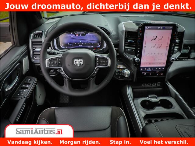Dodge 1500 RAM Night Premium | Full Option | De Meest Luxe Pick-Up in zijn Klasse | Comfortabele Dubbele Cabine met Royale 5 Zitplaatsen | BPM vrij | Nu Leverbaar uit Voorraad | Voorraad Nr 2200 - 0886