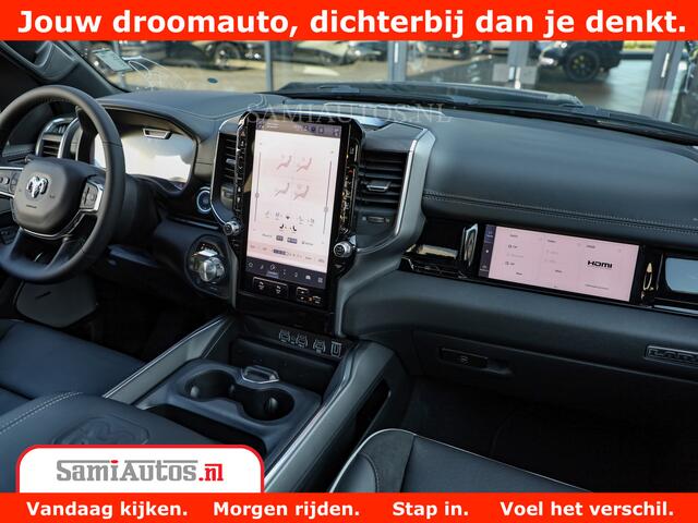 Dodge 1500 RAM Night Premium | Full Option | De Meest Luxe Pick-Up in zijn Klasse | Comfortabele Dubbele Cabine met Royale 5 Zitplaatsen | BPM vrij | Nu Leverbaar uit Voorraad | Voorraad Nr 2200 - 0886