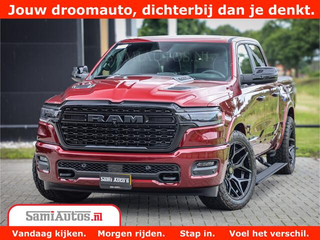 Dodge 1500 Ram Limited Night H.O 540HP 706Nm | Massage + Full Option | De Meest Luxe en Volle Pick-Up in zijn Klasse | Comfortabele Dubbele Cabine met Royale 5 Zitplaatsen | BPM vrij | Nu Leverbaar uit Voorraad | Voorraad Nr 2302 - 7425