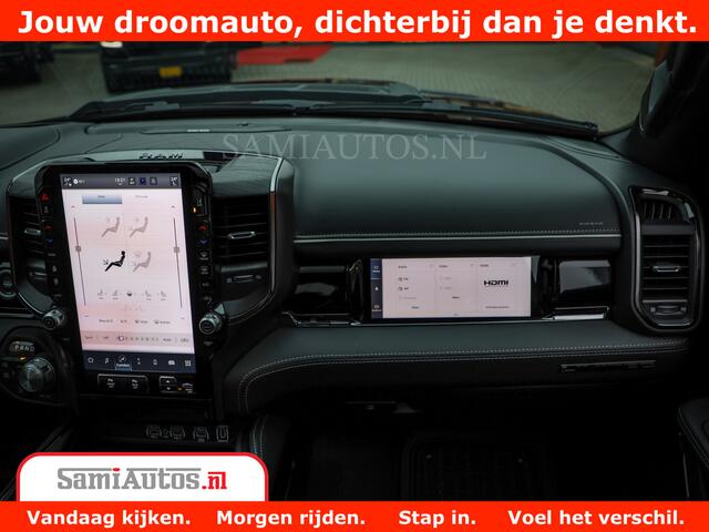 Dodge 1500 Ram Limited Night H.O 540HP 706Nm | Massage + Full Option | De Meest Luxe en Volle Pick-Up in zijn Klasse | Comfortabele Dubbele Cabine met Royale 5 Zitplaatsen | BPM vrij | Nu Leverbaar uit Voorraad | Voorraad Nr 2302 - 7425