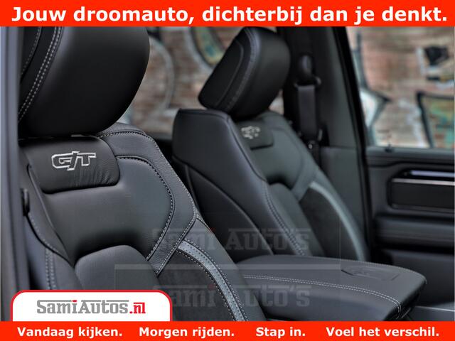 Dodge 1500 RAM GT EDITION | 5.7 V8 HEMI | VIRTUAL COCKPIT | HEAD-UP | ADAPTIVE CRUISE | 360 CAMERA | TRX PACK | Comfortabele Dubbele Cabine met Royale 5 Zitplaatsen | BPM vrij BPM vrij | Nu Leverbaar uit Voorraad | Voorraad Nr 2436