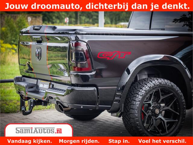 Dodge 1500 RAM GT EDITION | 5.7 V8 HEMI | VIRTUAL COCKPIT | HEAD-UP | ADAPTIVE CRUISE | 360 CAMERA | TRX PACK | Comfortabele Dubbele Cabine met Royale 5 Zitplaatsen | BPM vrij BPM vrij | Nu Leverbaar uit Voorraad | Voorraad Nr 2436