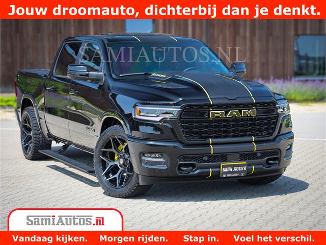 Dodge 1500 Ram Limited Night H.O 540HP 706Nm | Massage + Full Option | De Meest Luxe en Volle Pick-Up in zijn Klasse | Comfortabele Dubbele Cabine met Royale 5 Zitplaatsen | BPM vrij | Nu Leverbaar uit Voorraad | Voorraad Nr 2295 - 8559