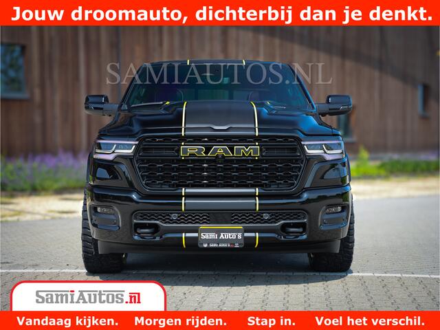 Dodge 1500 Ram Limited Night H.O 540HP 706Nm | Massage + Full Option | De Meest Luxe en Volle Pick-Up in zijn Klasse | Comfortabele Dubbele Cabine met Royale 5 Zitplaatsen | BPM vrij | Nu Leverbaar uit Voorraad | Voorraad Nr 2295 - 8559