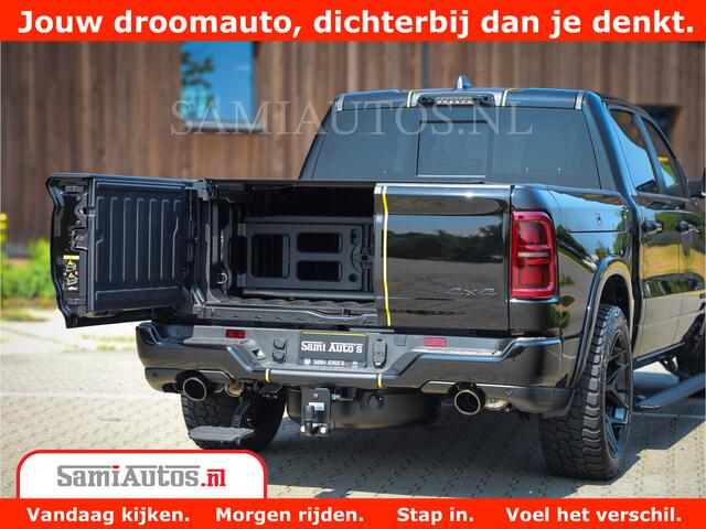 Dodge 1500 Ram Limited Night H.O 540HP 706Nm | Massage + Full Option | De Meest Luxe en Volle Pick-Up in zijn Klasse | Comfortabele Dubbele Cabine met Royale 5 Zitplaatsen | BPM vrij | Nu Leverbaar uit Voorraad | Voorraad Nr 2295 - 8559