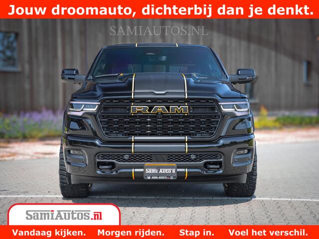 Dodge 1500 Ram Limited Night H.O 540HP 706Nm | Massage + Full Option | De Meest Luxe en Volle Pick-Up in zijn Klasse | Comfortabele Dubbele Cabine met Royale 5 Zitplaatsen | BPM vrij | Nu Leverbaar uit Voorraad | Voorraad Nr 2353 - 5412
