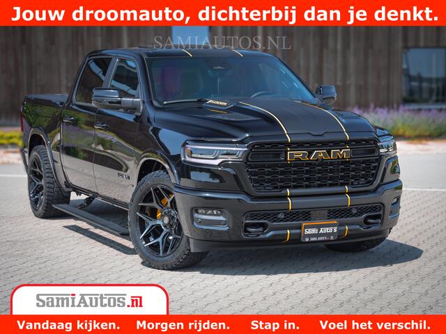 Dodge 1500 Ram Limited Night H.O 540HP 706Nm | Massage + Full Option | De Meest Luxe en Volle Pick-Up in zijn Klasse | Comfortabele Dubbele Cabine met Royale 5 Zitplaatsen | BPM vrij | Nu Leverbaar uit Voorraad | Voorraad Nr 2353 - 5412