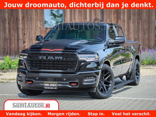 Dodge 1500 Ram Limited Night High Output 540HP 706Nm | Massage + Full Option | De Meest Luxe en Volle Pick-Up in zijn Klasse | Comfortabele Dubbele Cabine met Royale 5 Zitplaatsen | BPM vrij | Nu Leverbaar uit Voorraad | Voorraad Nr 2331 - 5133