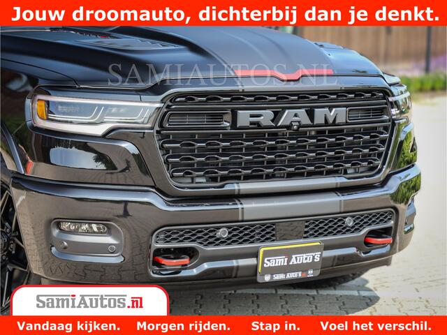 Dodge 1500 Ram Limited Night High Output 540HP 706Nm | Massage + Full Option | De Meest Luxe en Volle Pick-Up in zijn Klasse | Comfortabele Dubbele Cabine met Royale 5 Zitplaatsen | BPM vrij | Nu Leverbaar uit Voorraad | Voorraad Nr 2331 - 5133