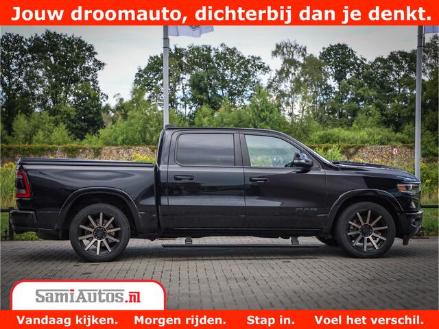 Dodge 1500 Ram Limited Night 5.7 V8 Hemi | Alle Opties | Black Edition | 4x4 Crew Cab | Comfortabele DC Dubbele Cabine met Royale 5 Zitplaatsen | KMC Wielen | Luchtvering | 360 Camera | Nappa Leer | Adaptieve Cruise |