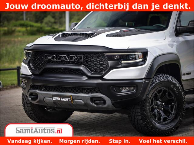 Dodge 1500 Ram TRX 6.2 V8 4x4 | HellCat 611 PK | BEAST | RAM Vol | Black Line | Comfortabele DC Dubbele Cabine met Royale 5 Zitplaatsen | Rode Stiksels | Head-Up | DashCam | Alarm |