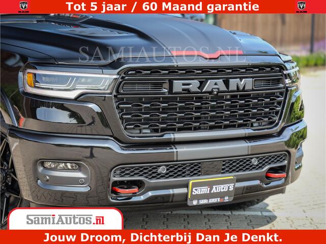 Dodge 1500 Ram Limited Night High Output 540HP 706Nm | Massage + Full Option | De Meest Luxe en Volle Pick-Up in zijn Klasse | Comfortabele Dubbele Cabine met Royale 5 Zitplaatsen | BPM vrij | Nu Leverbaar uit Voorraad | Voorraad Nr 2357 - 5182