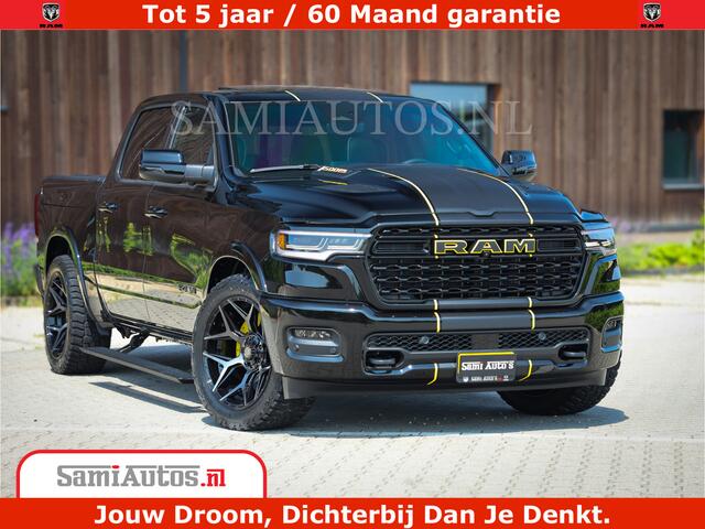 Dodge 1500 Ram Limited Night High Output 540HP 706Nm | Massage + Full Option | De Meest Luxe en Volle Pick-Up in zijn Klasse | Comfortabele Dubbele Cabine met Royale 5 Zitplaatsen | BPM vrij | Nu Leverbaar uit Voorraad | Voorraad Nr 2356 - 0990