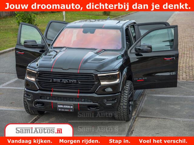Dodge 1500 RAM GT EDITION | 5.7 HEMI V8 402PK | VIRTUAL COCKPIT | HEAD-UP | ADAPTIVE CRUISE | 360 CAMERA | TRX PACK | VOLLE UITVOERING Comfortabele Dubbele Cabine met Royale 5 Zitplaatsen | BPM vrij | Nu Leverbaar uit Voorraad | Voorraad Nr 2435