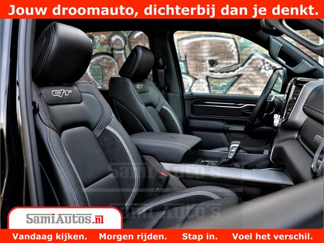 Dodge 1500 RAM GT EDITION | 5.7 HEMI V8 402PK | VIRTUAL COCKPIT | HEAD-UP | ADAPTIVE CRUISE | 360 CAMERA | TRX PACK | VOLLE UITVOERING Comfortabele Dubbele Cabine met Royale 5 Zitplaatsen | BPM vrij | Nu Leverbaar uit Voorraad | Voorraad Nr 2435