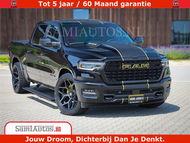 Dodge 1500 Ram Limited Night H.O 540HP 706Nm | Massage + Full Option | De Meest Luxe en Volle Pick-Up in zijn Klasse | Comfortabele Dubbele Cabine met Royale 5 Zitplaatsen | BPM vrij | Nu Leverbaar uit Voorraad | Voorraad Nr 2333 - 5129