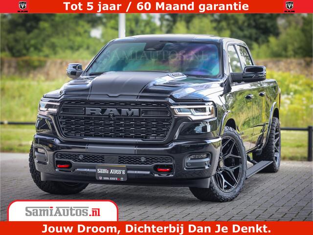 Dodge 1500 Ram Limited Night H.O 540HP 706Nm | Massage + Full Option | De Meest Luxe en Volle Pick-Up in zijn Klasse | Comfortabele Dubbele Cabine met Royale 5 Zitplaatsen | BPM vrij | Nu Leverbaar uit Voorraad | Voorraad Nr 2348 - 5158