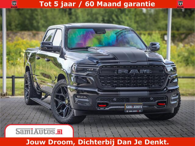 Dodge 1500 Ram Limited Night H.O 540HP 706Nm | Massage + Full Option | De Meest Luxe en Volle Pick-Up in zijn Klasse | Comfortabele Dubbele Cabine met Royale 5 Zitplaatsen | BPM vrij | Nu Leverbaar uit Voorraad | Voorraad Nr 2348 - 5158