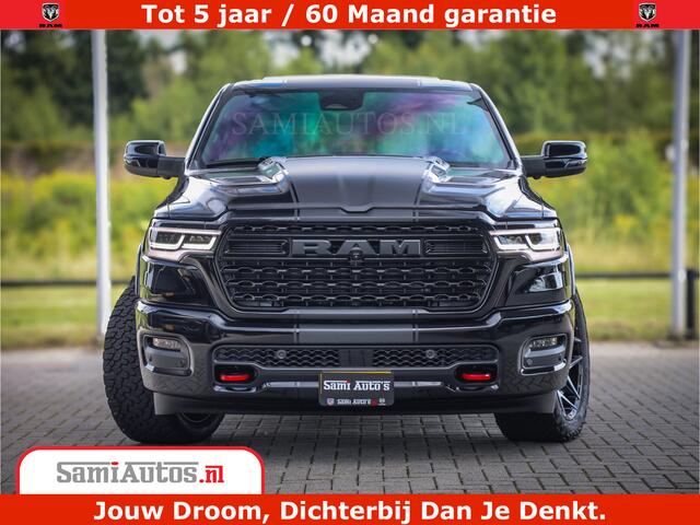 Dodge 1500 Ram Limited Night H.O 540HP 706Nm | Massage + Full Option | De Meest Luxe en Volle Pick-Up in zijn Klasse | Comfortabele Dubbele Cabine met Royale 5 Zitplaatsen | BPM vrij | Nu Leverbaar uit Voorraad | Voorraad Nr 2348 - 5158
