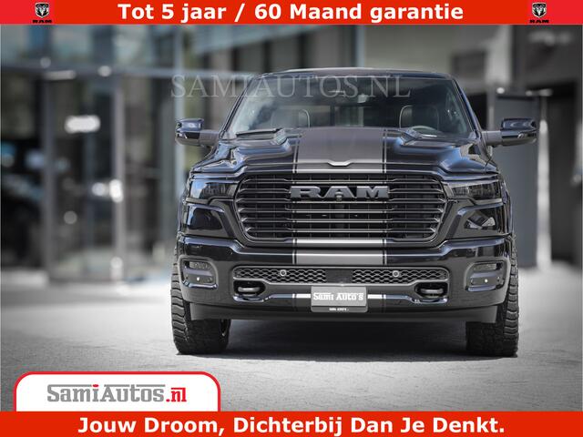 Dodge 1500 RAM Laramie Night | Face Lift | 420Pk 636 Nn | Extra Groot Scherm + Passagiers Scherm | Comfortabele Dubbele Cabine met Royale 5 Zitplaatsen | BPM vrij | Nu Leverbaar uit Voorraad | Voorraad Nr 2220 - 5039