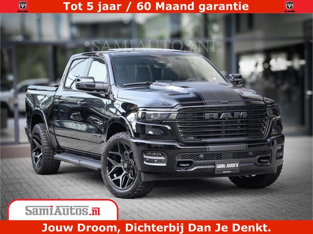 Dodge 1500 RAM Laramie Night | Face Lift | 420Pk 636 Nn | Extra Groot Scherm + Passagiers Scherm | Comfortabele Dubbele Cabine met Royale 5 Zitplaatsen | BPM vrij | Nu Leverbaar uit Voorraad | Voorraad Nr 2220 - 5039