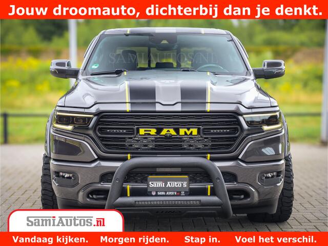 Dodge 1500 Ram LIMITED CUSTOM | FULL OPTION | LUCHT REMSYSTEEM | LUCHT VERING | 360 CAM | 200L LPG | PANORAMA | 4X4 V8 5.7 | 3500KG | MEMORY | WIDE BODYKIT | AMBILIGHT | MICKEY THOMPSON BANDEN |