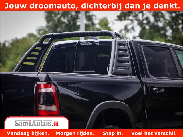 Dodge 1500 RAM REBEL TRX STYLE | BODY LIFT | RAM BAR | 4X4 | LPG | HUD HEADUP | DIGI CLUSTER | 360CAM | ADAPTIVE CRUISE | RAM BAR ROLLCOVER | Comfortabele Dubbele Cabine met Royale 5 Zitplaatsen |