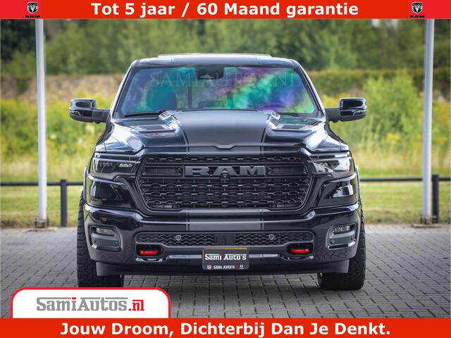 Dodge 1500 Ram Limited Night High Output 540HP 706Nm | Massage + Full Option | De Meest Luxe en Volle Pick-Up in zijn Klasse | Comfortabele Dubbele Cabine met Royale 5 Zitplaatsen | BPM vrij | Nu Leverbaar uit Voorraad | Voorraad Nr 2293 - 7688