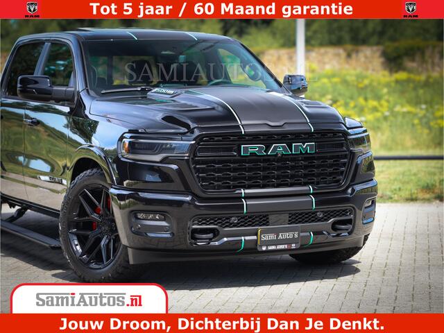 Dodge 1500 Ram Limited Night H.O 540HP 706Nm | Massage + Full Option | De Meest Luxe en Volle Pick-Up in zijn Klasse | Comfortabele Dubbele Cabine met Royale 5 Zitplaatsen | BPM vrij | Nu Leverbaar uit Voorraad | Voorraad Nr 2370 - 5411