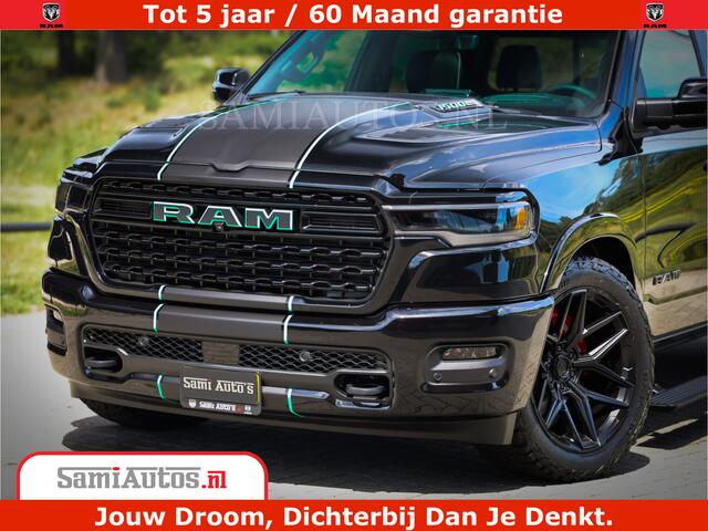 Dodge 1500 Ram Limited Night H.O 540HP 706Nm | Massage + Full Option | De Meest Luxe en Volle Pick-Up in zijn Klasse | Comfortabele Dubbele Cabine met Royale 5 Zitplaatsen | BPM vrij | Nu Leverbaar uit Voorraad | Voorraad Nr 2370 - 5411