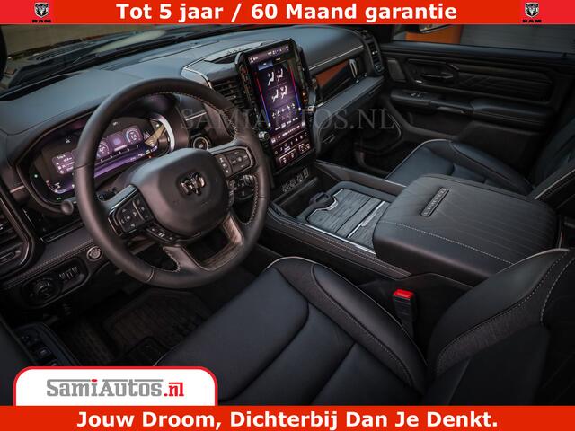 Dodge 1500 Ram Limited Night H.O 540HP 706Nm | Massage + Full Option | De Meest Luxe en Volle Pick-Up in zijn Klasse | Comfortabele Dubbele Cabine met Royale 5 Zitplaatsen | BPM vrij | Nu Leverbaar uit Voorraad | Voorraad Nr 2370 - 5411