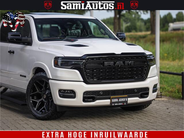 Dodge 1500 Ram 1500 Limited Night High Output 540HP 706Nm | Massage + Full Option | De Meest Luxe en Volle Pick-Up in zijn Klasse | Comfortabele Dubbele Cabine met Royale 5 Zitplaatsen | BPM vrij | Nu Leverbaar uit Voorraad | Voorraad Nr 2351 - 7478