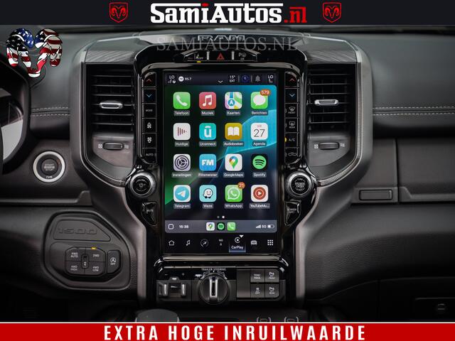 Dodge 1500 RAM GT EDITION | 5.7 V8 HEMI | VIRTUAL COCKPIT | HEAD-UP | ADAPTIVE CRUISE | 360 CAMERA | TRX PACK | Comfortabele Dubbele Cabine met Royale 5 Zitplaatsen | BPM vrij BPM vrij | Nu Leverbaar uit Voorraad | Voorraad Nr 2436