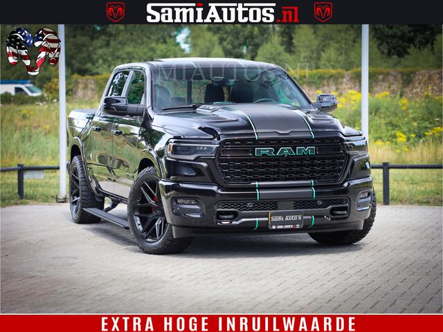 Dodge 1500 Ram Limited Night H.O 540HP 706Nm | Massage + Full Option | De Meest Luxe en Volle Pick-Up in zijn Klasse | Comfortabele Dubbele Cabine met Royale 5 Zitplaatsen | BPM vrij | Nu Leverbaar uit Voorraad | Voorraad Nr 2370 - 5411