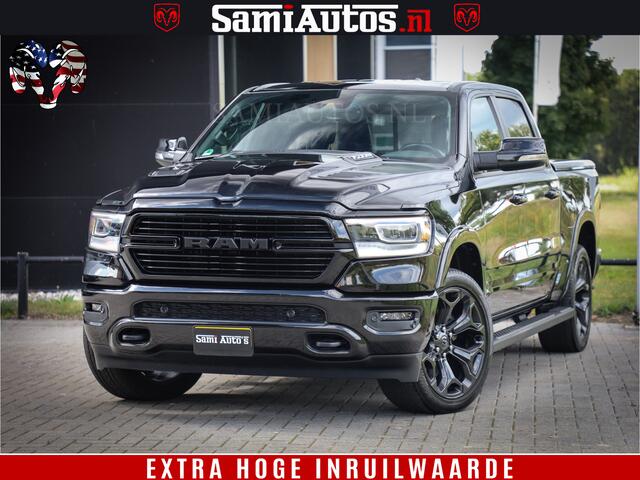 Dodge 1500 Ram LIMITED WHEELS 22 | 5.7 V8 4X4 | SPORT | UITLAAT KLEP | CAMERA | CRUISE | STOEL VERWARMING/VENTILATIE | TREKHAAK 3500Kg | CREWCAB | LED | APPLE CARPLAY | DUBBELE CABINE Comfortabele Dubbele Cabine met Royale 5 Zitplaatsen |