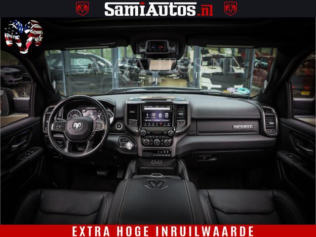 Dodge 1500 Ram SPORT BLACK EDITION | 4X4 5.7 V8 | VOL OPTIETS | 360 CAMERA | APPLE CARPLAY | 3500KG | 22INCH NIGHT | FULL LED | ADAPTIVE CRUISE | MEMORY SEATS | LEDER | DUBBELE CABINE | CREWCAB
