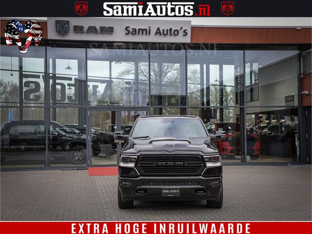 Dodge 1500 Ram SPORT BLACK EDITION | 4X4 5.7 V8 | VOL OPTIETS | 360 CAMERA | APPLE CARPLAY | 3500KG | 22INCH NIGHT | FULL LED | ADAPTIVE CRUISE | MEMORY SEATS | LEDER | DUBBELE CABINE | CREWCAB