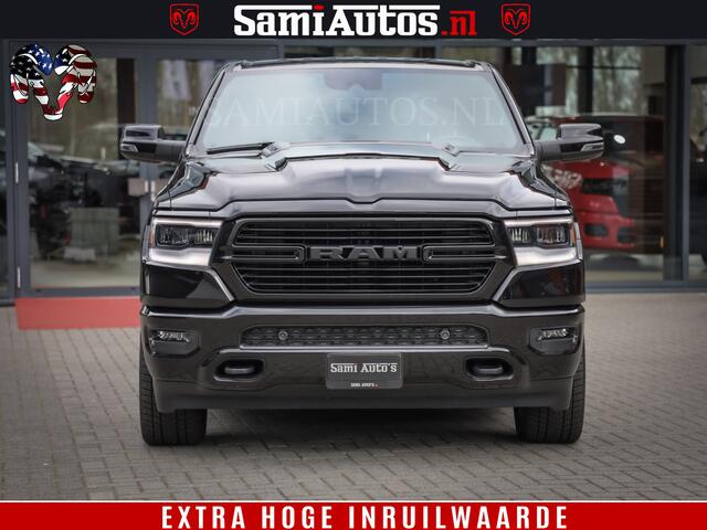 Dodge 1500 Ram SPORT BLACK EDITION | 4X4 5.7 V8 | VOL OPTIETS | 360 CAMERA | APPLE CARPLAY | 3500KG | 22INCH NIGHT | FULL LED | ADAPTIVE CRUISE | MEMORY SEATS | LEDER | DUBBELE CABINE | CREWCAB