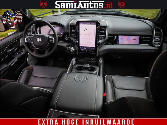 Dodge 1500 RAM Night Premium | Full Option | De Meest Luxe Pick-Up in zijn Klasse | Comfortabele Dubbele Cabine met Royale 5 Zitplaatsen | BPM vrij | Nu Leverbaar uit Voorraad | Voorraad Nr 2215 - 4984