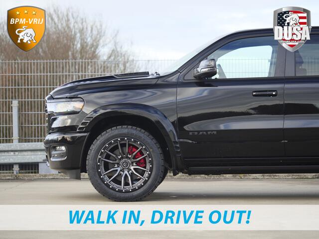 Dodge 1500 RAM | | Laramie | Premium Night | 3.0L I6 Hurricane | 4X4 | BPM-VRIJ | BPM-VRIJ | Niveau regeling | Passenger Display | Getoonde accessoires zijn verkrijgbaar tegen meerprijs