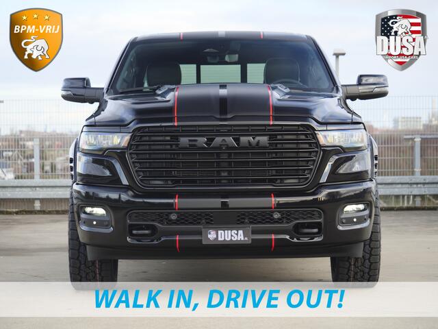 Dodge 1500 RAM | | Laramie | Premium Night | 3.0L I6 Hurricane | 4X4 | BPM-VRIJ | BPM-VRIJ | Niveau regeling | Passenger Display | Getoonde accessoires zijn verkrijgbaar tegen meerprijs