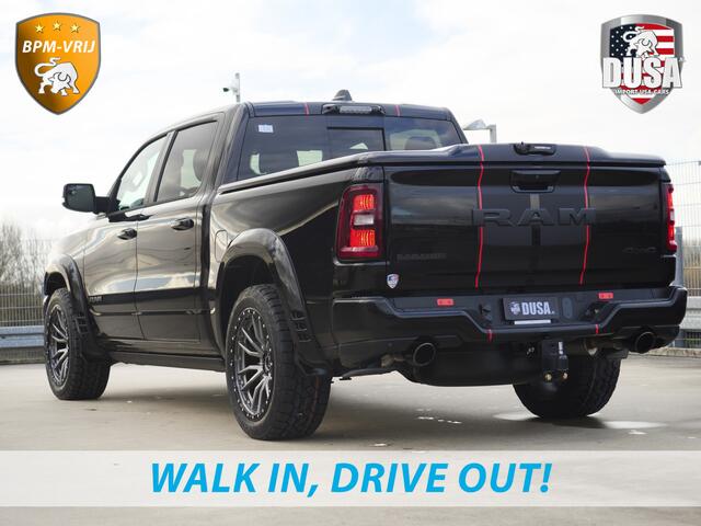 Dodge 1500 RAM | | Laramie | Premium Night | 3.0L I6 Hurricane | 4X4 | BPM-VRIJ | BPM-VRIJ | Niveau regeling | Passenger Display | Getoonde accessoires zijn verkrijgbaar tegen meerprijs