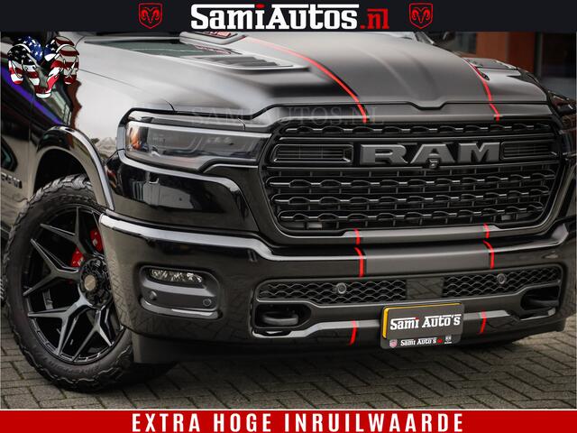 Dodge 1500 Ram Limited Night H.O 540HP 706Nm | Massage + Full Option | De Meest Luxe en Volle Pick-Up in zijn Klasse | Comfortabele Dubbele Cabine met Royale 5 Zitplaatsen | BPM vrij | Nu Leverbaar uit Voorraad | Voorraad Nr 2334 - 5409