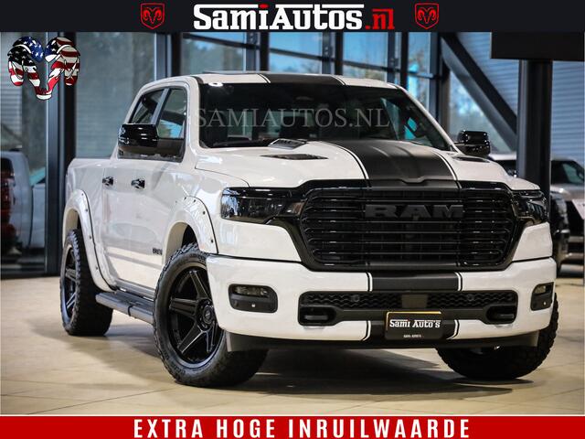 Dodge 1500 RAM GEEN MEERPRIJS | ALL IN | HELLCAT WHEELS | WIDE BODY | Laramie Night | 420Pk 636 Nn | Extra Groot Scherm + Passagiers Scherm | Comfortabele Dubbele Cabine met Royale 5 Zitplaatsen | Nu Leverbaar uit Voorraad | Voorraad Nr 2223 - 5047